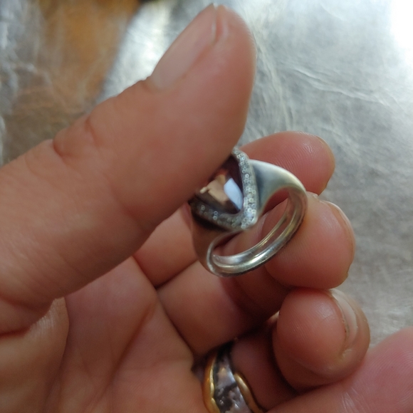 Hum Solid Sterling Silver One Off Corundum Brown Sapphire Ring One Of a Kind - Picture 7 of 16